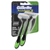 GILLETTE PRESTOBARBA 3 MAQUINA PARA AFEITAR BODY SENSE 2  PZA.