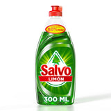 DETERGENTE LIQUIDO LAVATRASTES SALVO LIMON 300  ML.