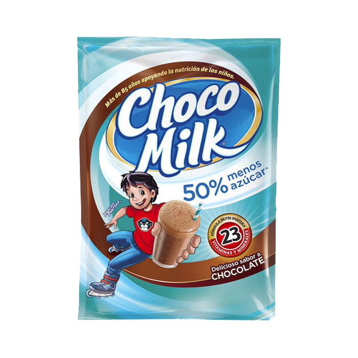 CHOCOLATE EN POLVO CHOCOMILK 50% MENOS AZÚCAR 280  GR.