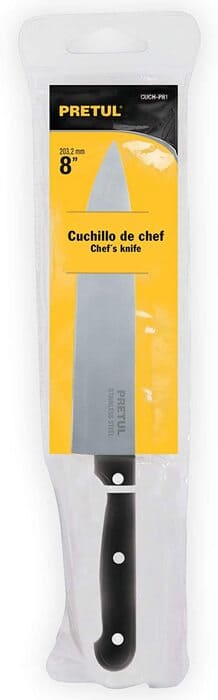 CUCHILLO DE CHEF 8 MANGO PLÁSTICO PRETUL 1  PZA.