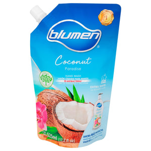 JABÓN PARA MANOS BLUMEN  LIQUÍDO COCONUT PARADISE 525  ML.