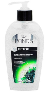 PONDS DETOX LIMPIADOR FACIAL DE TE VERDE CARBON ACTIVADO Y EXTRACTO 220  ML.