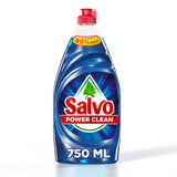 DETERGENTE LIQUIDO LAVATRASTES SALVO POWER CLEAN 750  ML.