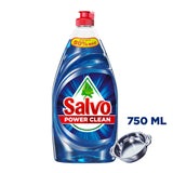 DETERGENTE LIQUIDO LAVATRASTES SALVO POWER CLEAN 750  ML.