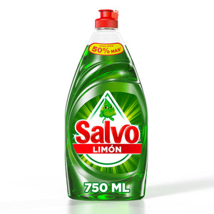 DETERGENTE LIQUIDO LAVATRASTES SALVO LIMON 750  ML.