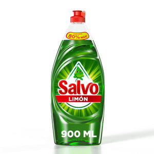 DETERGENTE LÍQUIDO LAVATRASTES SALVO LIMÓN 900  ML.