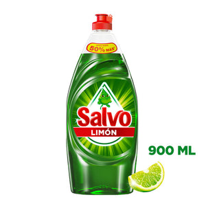 DETERGENTE LÍQUIDO LAVATRASTES SALVO LIMÓN 900  ML.