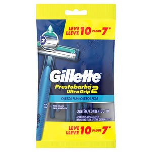 GILLETTE PRESTOBARBA ULTRAGRIP RASTRILLO DESECHABLE 10X7PZAS 10  PZA.