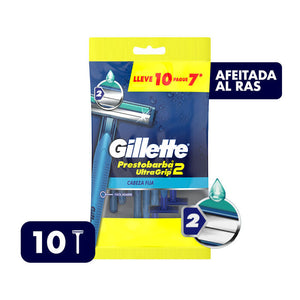 GILLETTE PRESTOBARBA ULTRAGRIP RASTRILLO DESECHABLE 10X7PZAS 10  PZA.