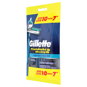 GILLETTE PRESTOBARBA ULTRAGRIP RASTRILLO DESECHABLE 10X7PZAS 10  PZA.