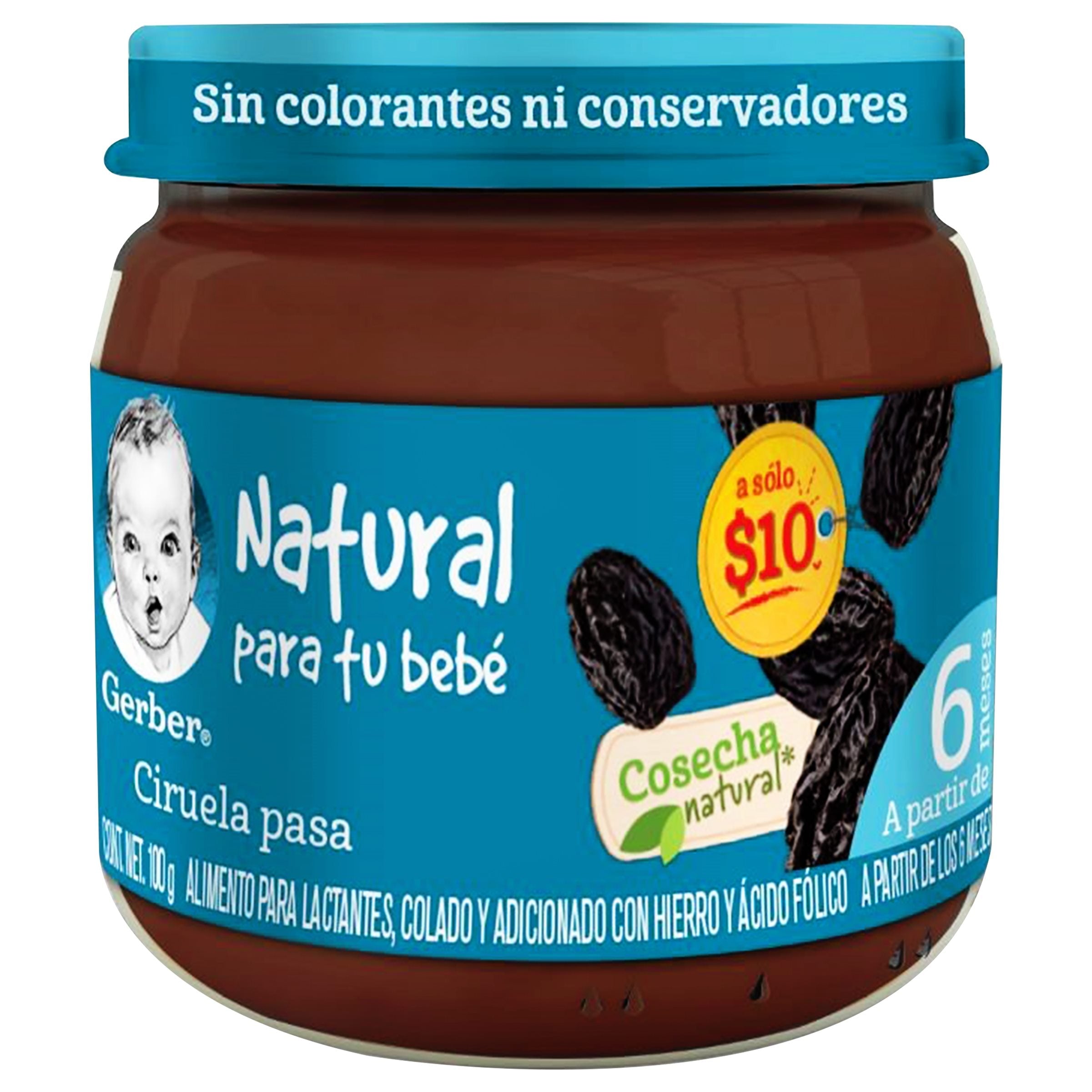 GERBER 2DA ETAPA CIRUELA PASA FRASCO 100  GR.