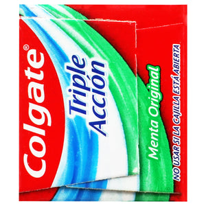 CREMA DENTAL COLGATE TRIPLE ACCIÓN ANTICARIES CON FLÚOR MENTA ORIGINAL 50  ML.