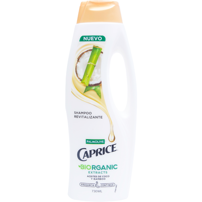 SHAMPOO CAPRICE BIORGANICS ACEITES DE COCO Y BAMBOO 730  ML.