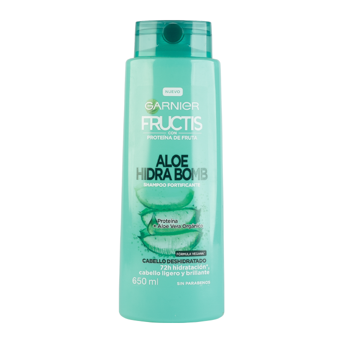 SHAMPOO FRUCTIS ALOE HIDRA BOMB CABELLO NORMAL A SECO FORTIFICANTE 650  ML.