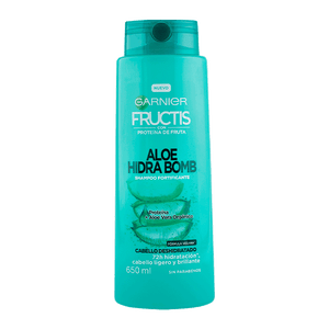 SHAMPOO FRUCTIS ALOE HIDRA BOMB CABELLO DESHIDRATADO FORTIFICANTE 2 EN 1 650  ML.