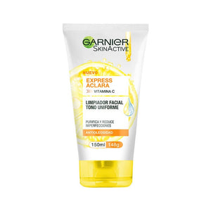 LIMPIADOR FACIAL GARNIER SKIN ACTIVE ANTIOLEOSIDAD EXPRESS ACLARA 150  ML.