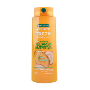 SHAMPOO GARNIER FRUCTIS RECARGA NUTRITIVA 650  ML.