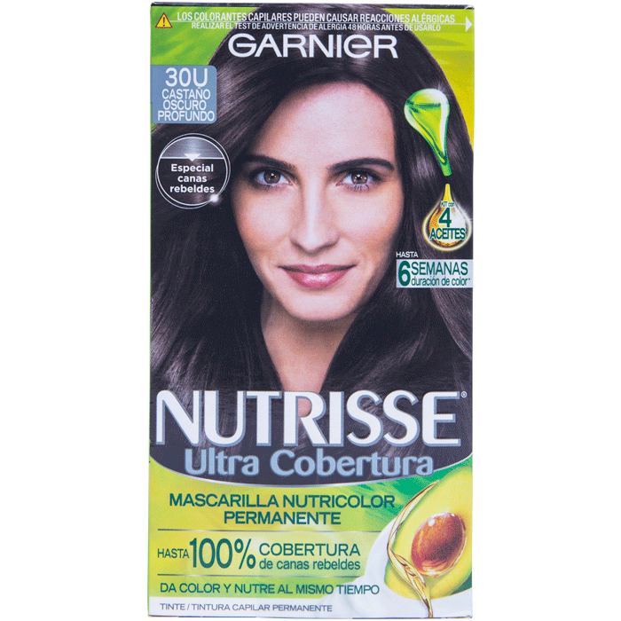 TINTE  NUTRISSE 30U CASTAÑO OSCURO PROFUNDO 1  PZA.