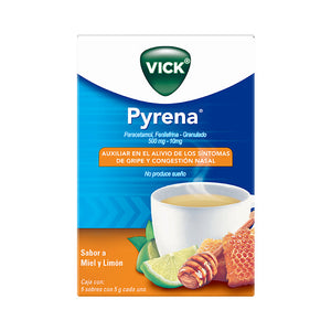 VICK PYRENA MIEL Y LIMÓN GRANULADO ANTIGRIPAL 5  PZA.