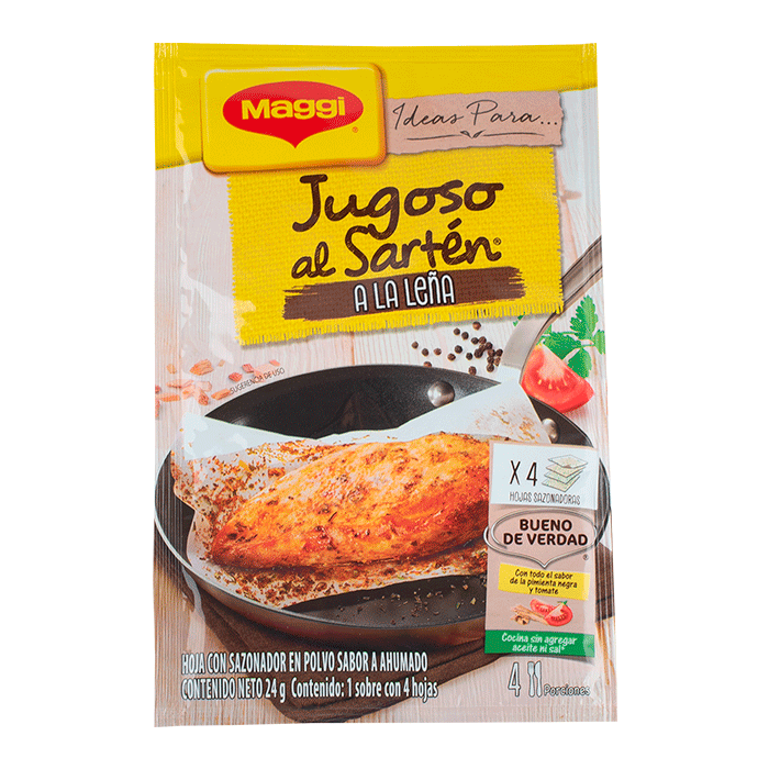 PAPIRO JUGOSO AL SARTEN MAGGI SABOR A LA LEÑA BOLSA 24  GR.