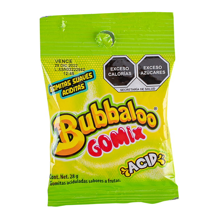 GOMITAS BUBBALOO GOMIX ACID 28 GRS 28  GR.