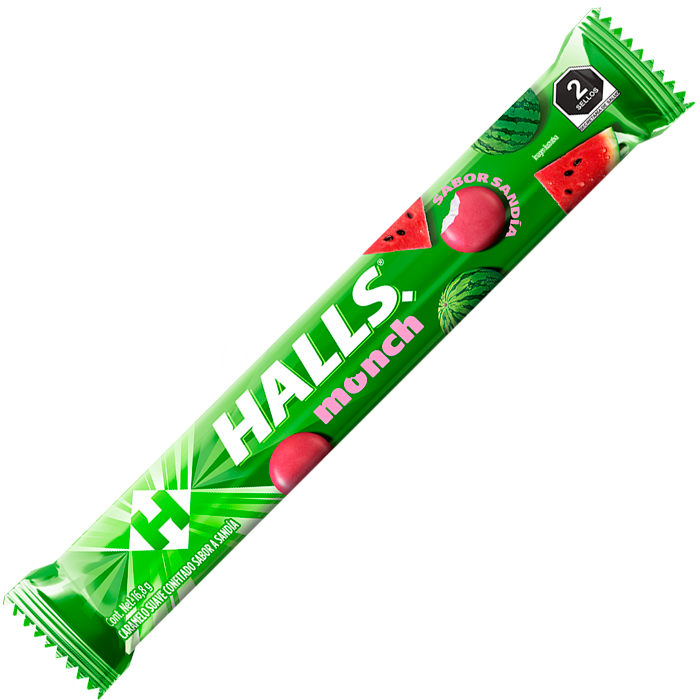 CARAMELO SUAVE HALLS MONCH SANDIA PIEZA 16.800  GR.