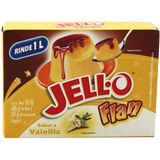 FLAN CON CARAMELO LÍQUIDO JELL-O CAJA 35  GR.