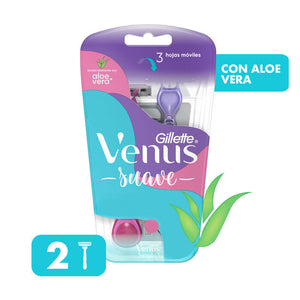 MAQUINA PARA AFEITAR GILLETTE SIMPLY VENUS 3 2  PZA.