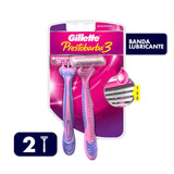 GILLETTE PRESTOBARBA 3 MAQUINA PARA AFEITAR DESECHABLE 2  PZA.