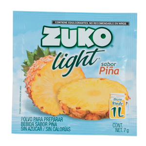 BEBIDA EN POLVO ZUKO LIGHT PIÑA 7  GR.