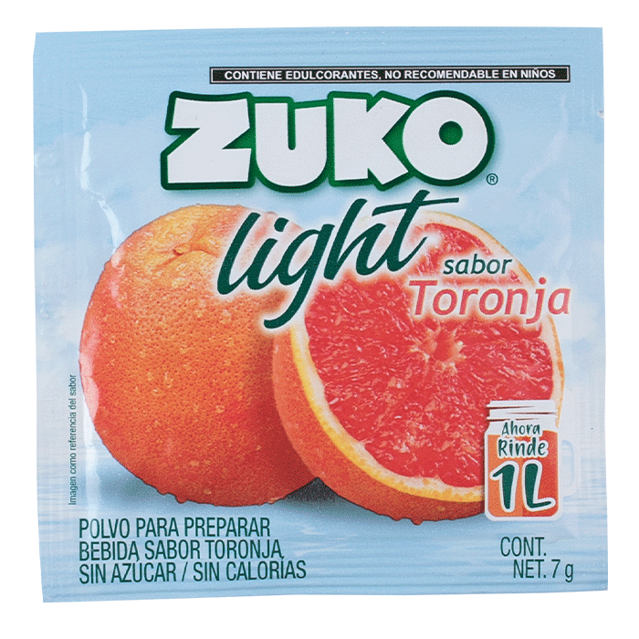 BEBIDA EN POLVO ZUKO LIGHT TORONJA 7  GR.