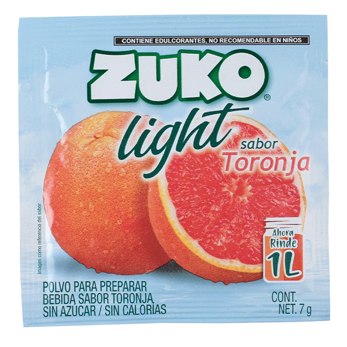 BEBIDA EN POLVO ZUKO LIGHT TORONJA 7  GR.