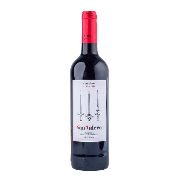 VINO TINTO TEMPRANILLO SAN VALERO 750  ML.