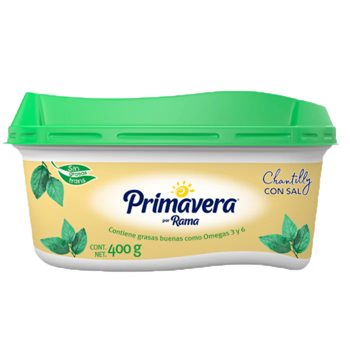 MARGARINA PRIMAVERA CHANTILLY CON SAL 400  GR.